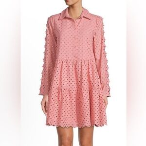 Antonio Melani Patricia Pink Eyelet Dress